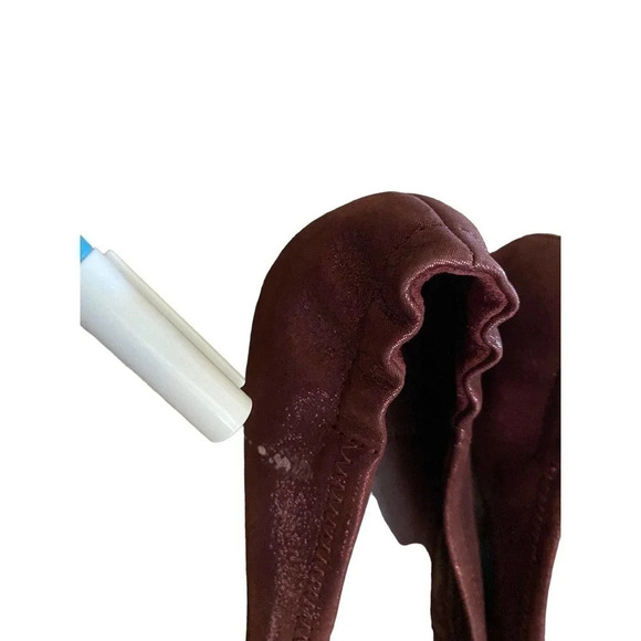 Tory Ballerina Flats Maroon Burgundy Casual Leather US 6.5 M Slip-on Boho - Picture 4 of 11